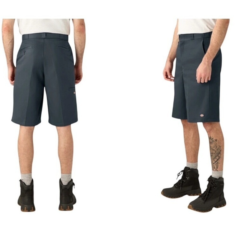 Dickies Twill Work Short Mens 46 Diesel Gray NEW Loose Fit Flat Front 13"